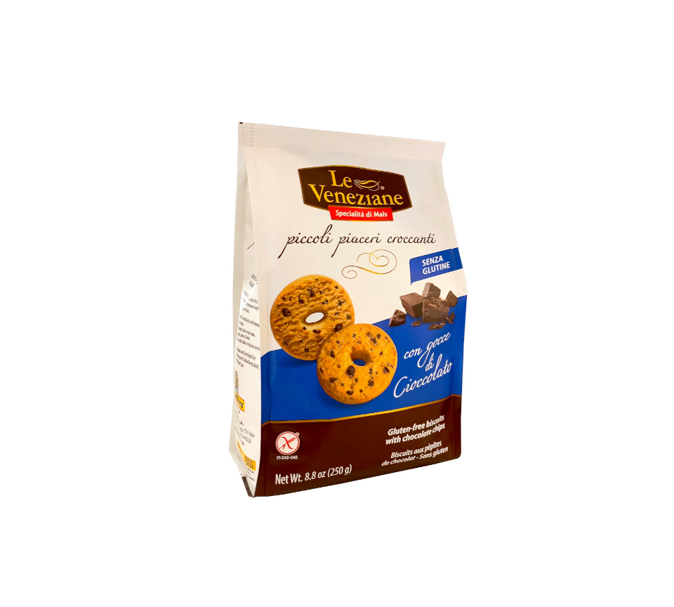 Le Veneziane Biscotti con Gocce di Cioccolato 250g 9pz