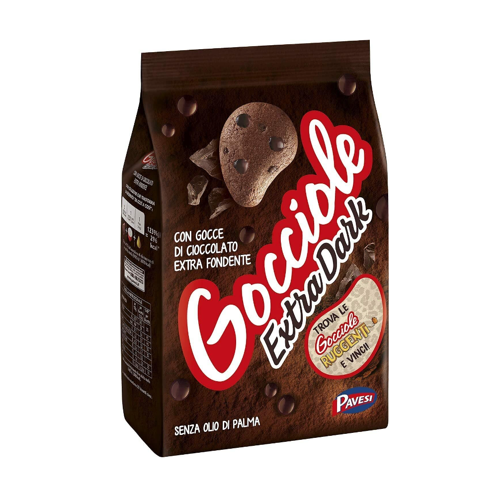Pavesi Gocciole Extra Dark Chocolate 17.5 oz|400g P12