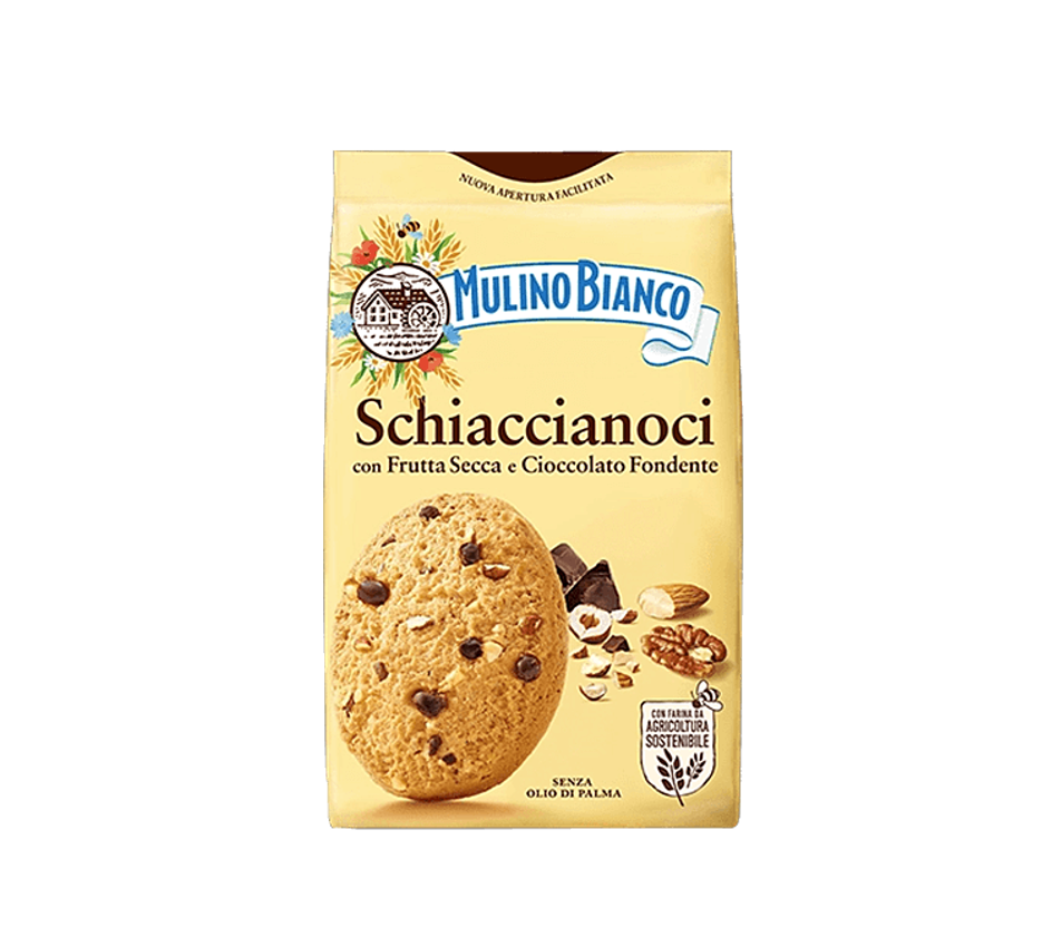 MULINO BIANCO SCHIACCIANOCI COOKIES 300G 12PZ
