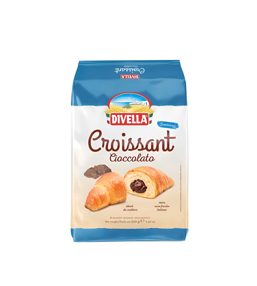 DIVELLA CHOCOLATE CROISSANTS T5 210G 8PZ