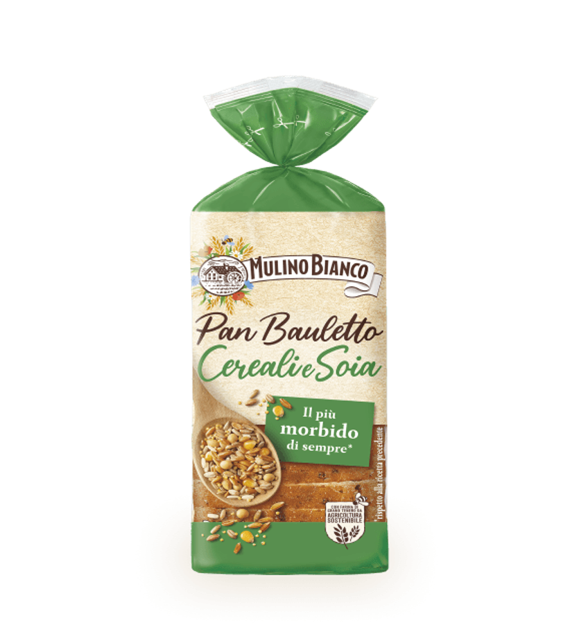 Mulino Bianco Pan Bauletto Cereali e Soia 400g 8Pz