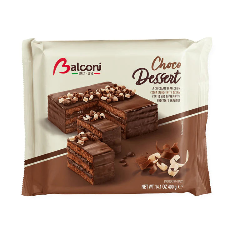 Balconi Triple Chocolate Layer Cake Choco Dessert 14.1oz/400G 6Pz