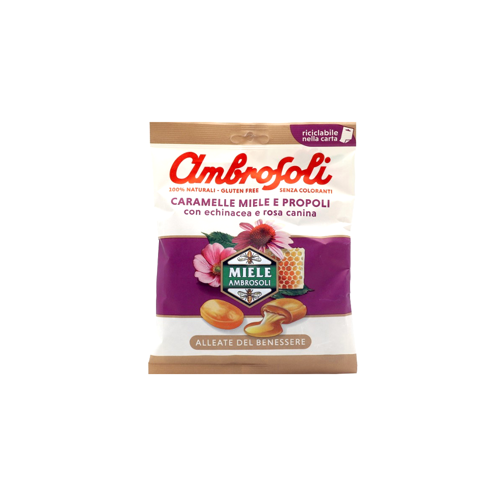 AMBROSOLI CARAM.MIELE E PROPOLI GR.90 20PZ