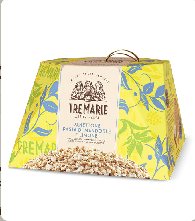 TRE MARIE PANETTONE ALMOND LEMON WHITE CHOCOLATE 850gr*12