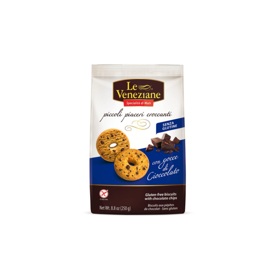 Le Veneziane Biscotti con Gocce di Cioccolato Gluten Free 250g