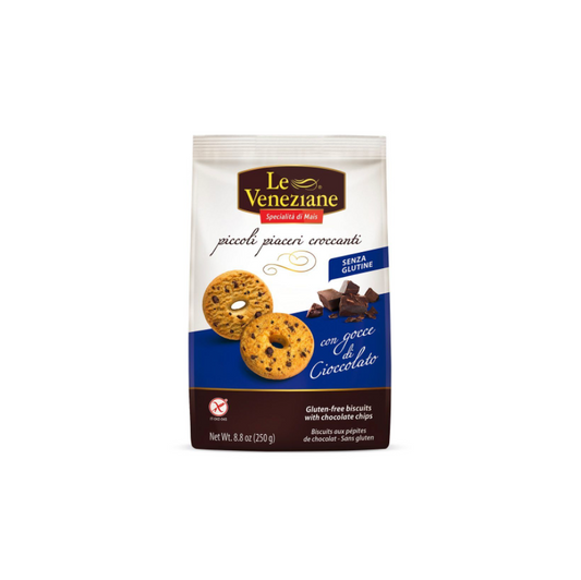 Le Veneziane Biscotti con Gocce di Cioccolato Gluten Free 250g