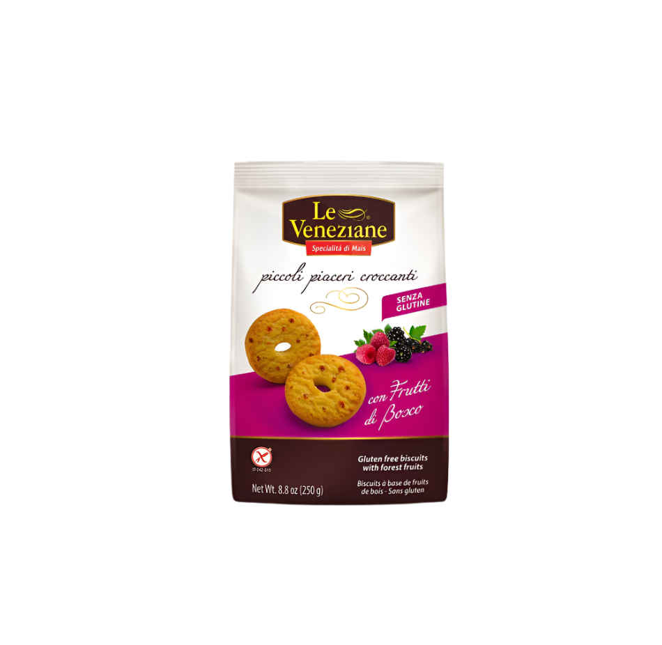Le Veneziane Glute Free Biscuits With Forest Fruit 250g 9pz