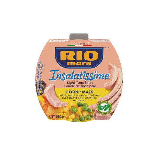 Rio Mare Salad, Corn & Tuna, Insalatissime 160G/5.64OZ. 18Pz