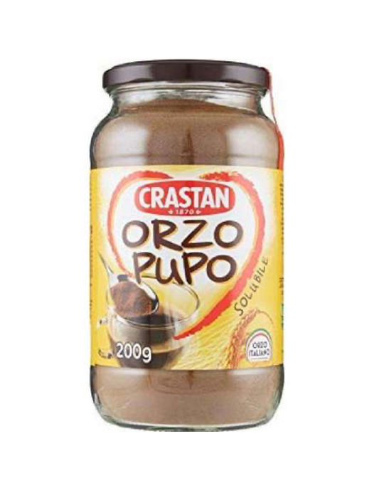 Crastan Orzo Pupo Instant Italian Barley Solubile 200g|7oz, 12 Jars
