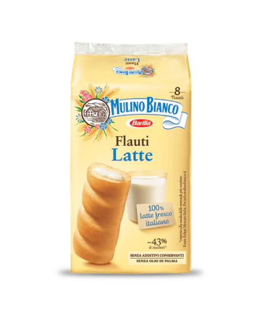 MULINO BIANCO FLAUTI LATTE, MILK Flauti T8, 280G 12pz