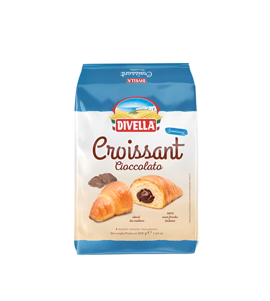 DIVELLA CHOCOLATE CROISSANTS T5 210G 8PZ