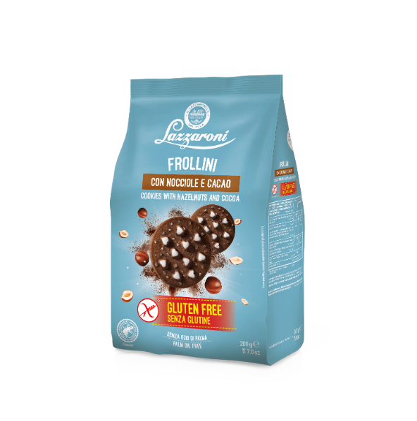 LAZZARONI FROLLINI GLUTEN FREE NOCCIOLE CACAO 200G 10PZ
