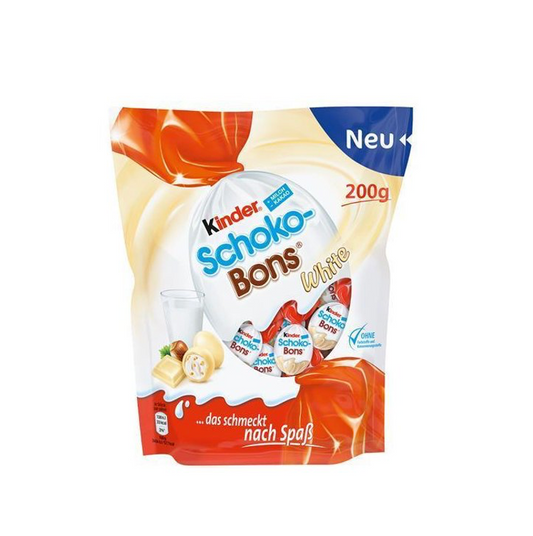 FERRERO KINDER SCHOCO BONS WHITE CHOCOLATE 200G 18PZ