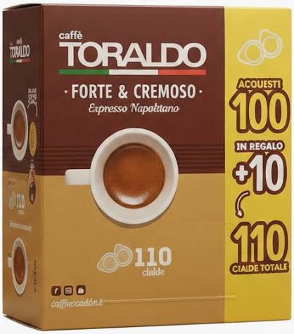 Toraldo Caffe Forte Cremoso Espresso Napoletano Coffee 110 pods