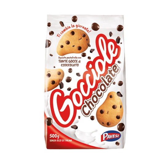 PAVESI GOCCIOLE CHOCOLATE COOKIES 17.6OZ/500G 12PZ