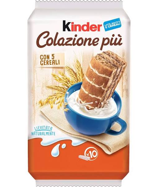 FERRERO KINDER COLAZIONE PIU SNACKS T10 290G/10.22OZ 12PZ