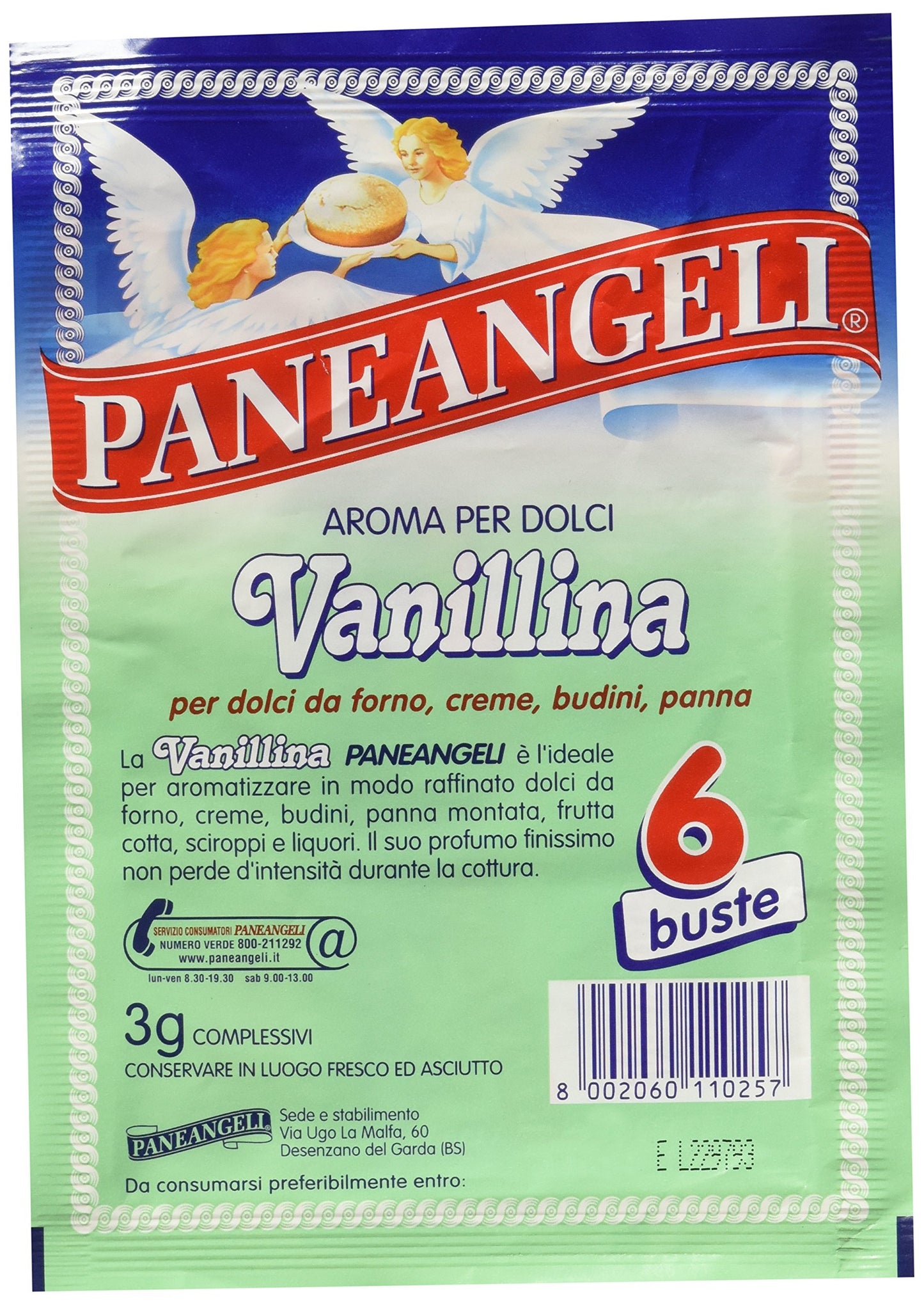 PANEANGELI VANILLINA T.6 BUSTE 50PZ
