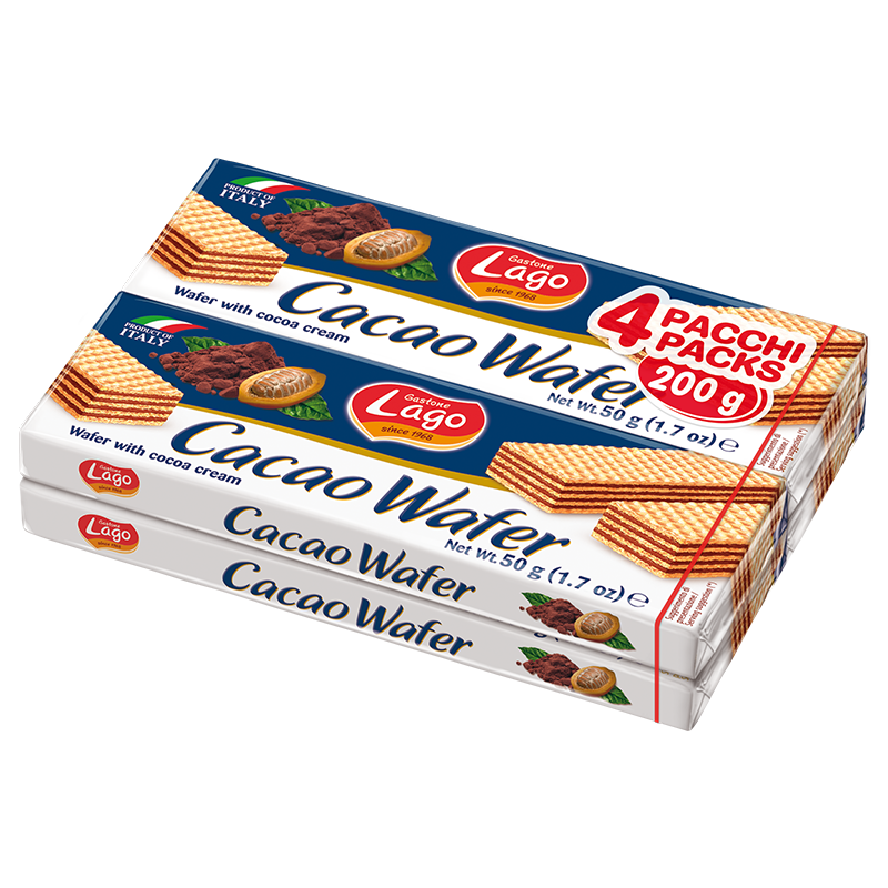 LAGO MULTIPACK CACAO WAFER 4X50G 32PZ